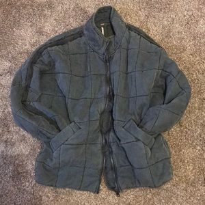 Free People Dolman Quilted Knit Jacket (Black)